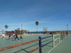 Basketball court by Chiringuito Andres y Maria at El Castillo de La Duquesa