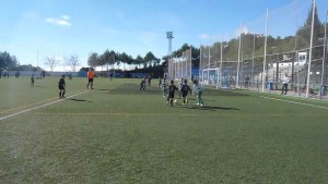 Football in Manilva, Spain in February