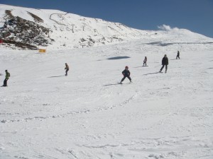 Skiing in Sierra Nevada, Spain