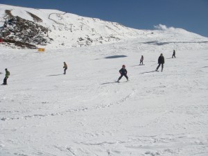 Skiing in Sierra Nevada, Spain
