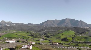 The view from Manilva to Casares in Spring