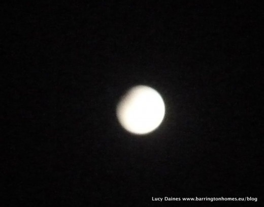 The lunar eclipse in Manilva, Spain on 25th April 2013