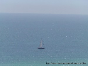 sparkling blue mediterranean sea in Manilva