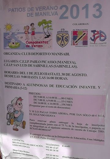 Summer school information for Manilva Spain